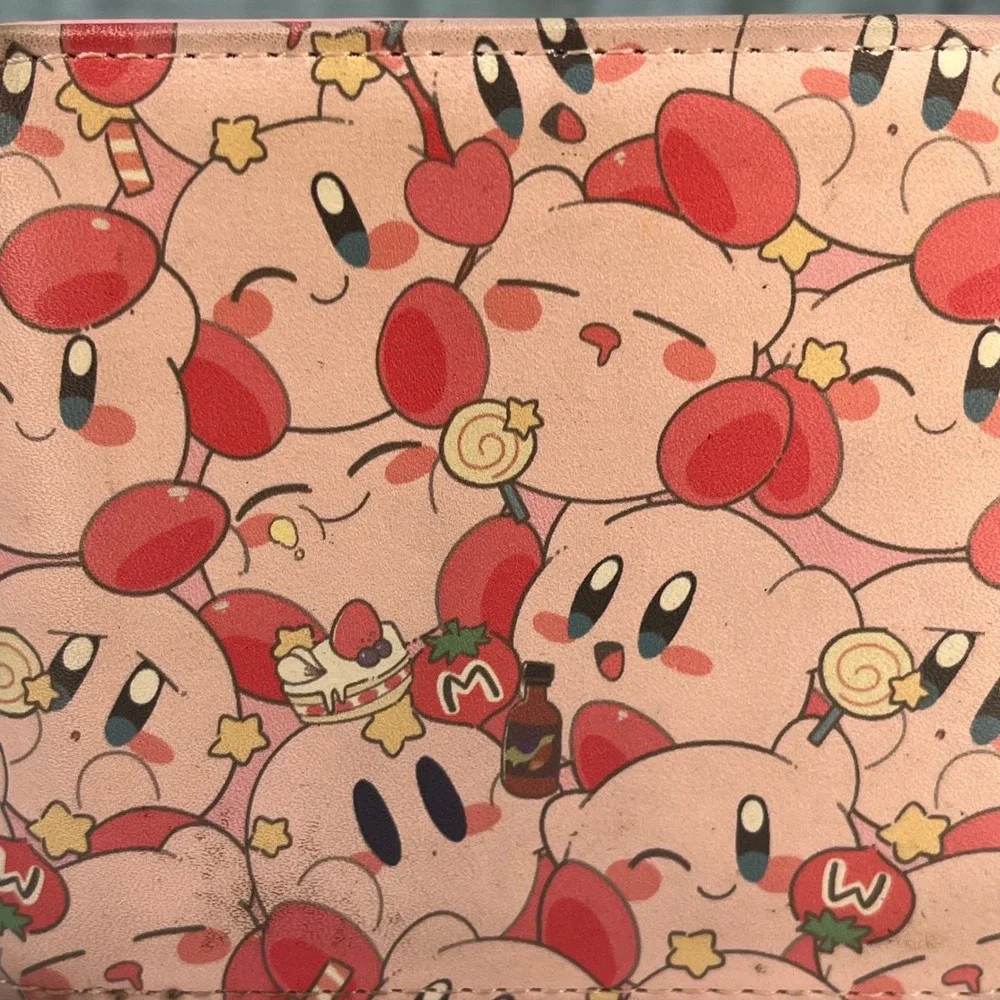 Nintendo Kirby Bifold Wallet Pink Unisex OS Good All Over Print Sweets Anime